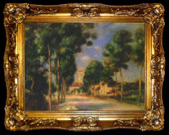 framed  Pierre Renoir The Road To Essoyes, ta009-2